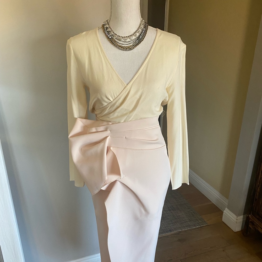 NEW with tags Jenni Kayne silk ivory cream wrap tie top size small NWT